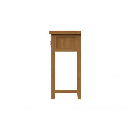 Robus Solid Oak Console Table 2 Drawer - Image 9