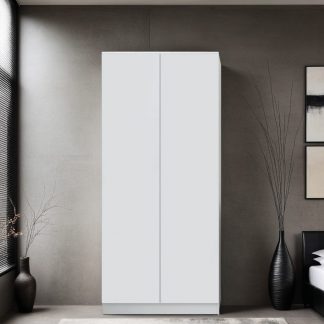 FWStyle Stora 2 Door Wardrobe - Matt White