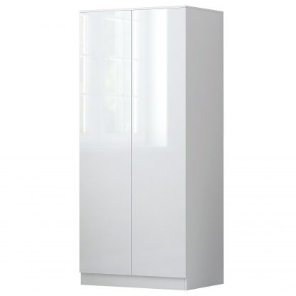 FWStyle Stora 2 Door Wardrobe - White Gloss Front - Image 4