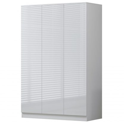 FWStyle Stora 3 Door Wardrobe - White Gloss Front - Image 5