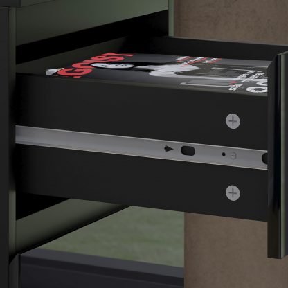 FWStyle Stora 4 Drawer Chest of Drawers - Black Gloss Front - Image 6