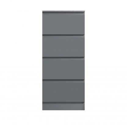 FWStyle Stora 4 Drawer Chest of Drawers - Grey Gloss Front - Image 3