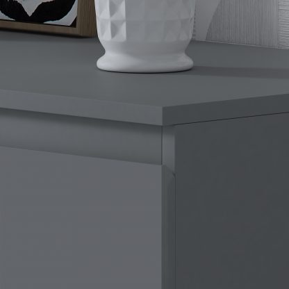 FWStyle Stora 8 Drawer Wide 4+4 Chest Of Drawers - Matt Dark Grey - Image 8