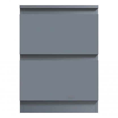 FWStyle Stora 2 Drawer Bedside Cabinet - Matt Dark Grey - Image 3