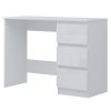 FWStyle Stora 3 Drawer Dressing Table - White Gloss Front - Image 4