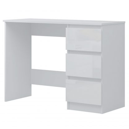 FWStyle Stora 3 Drawer Dressing Table - White Gloss Front - Image 4