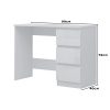 FWStyle Stora 3 Drawer Dressing Table - White Gloss Front - Image 2