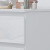 FWStyle Stora 3 Drawer Dressing Table - White Gloss Front - Image 5