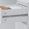 FWStyle Stora 3 Drawer Dressing Table - White Gloss Front - Image 6