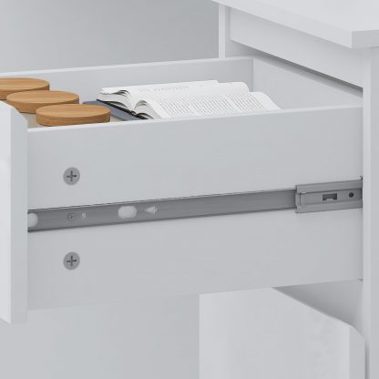 FWStyle Stora 3 Drawer Dressing Table - White Gloss Front - Image 6