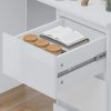 FWStyle Stora 3 Drawer Dressing Table - White Gloss Front - Image 7