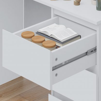 FWStyle Stora 3 Drawer Dressing Table - Matt White - Image 8