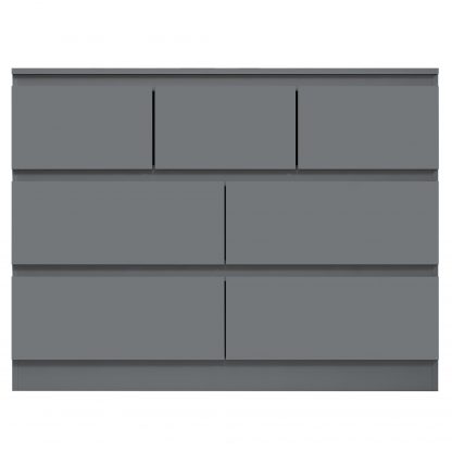 FWStyle Stora 7 Drawer Merchant Chest Of Drawers - Matt Dark Grey - Image 3