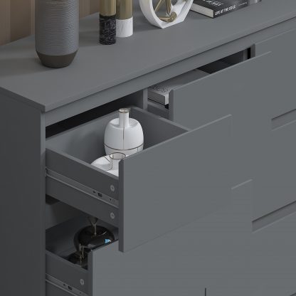 FWStyle Stora 7 Drawer Merchant Chest Of Drawers - Matt Dark Grey - Image 8