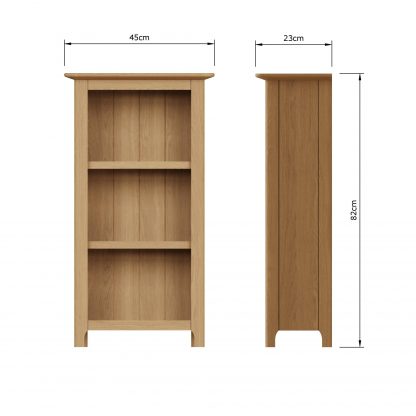 Taberno Oak 3 Tier Bookcase Natural Oak - Image 2