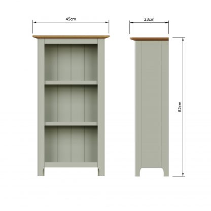 Taberno Oak 3 Tier Bookcase Sage Green - Image 2