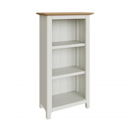 Taberno Oak 3 Tier Bookcase Linen White - Image 5