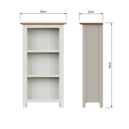 Taberno Oak 3 Tier Bookcase Linen White - Image 2