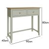 Taberno 2 Drawer Dressing Table Sage Green - Image 2