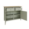 Taberno Oak 2 Door 2 Drawer Sideboard Sage Green - Image 3