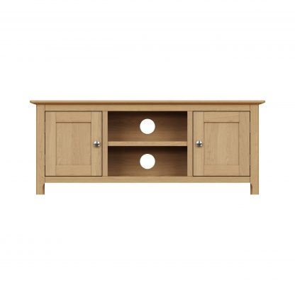 Taberno Oak 2 Door TV Unit Natural Oak - Image 4