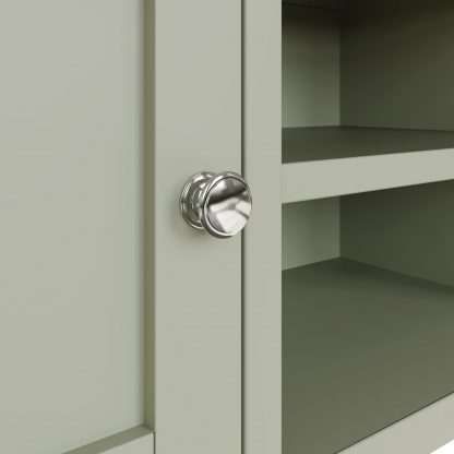 Taberno Oak 2 Door TV Unit Sage Green - Image 7