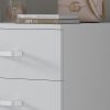 FWStyle Tunis 5 Drawer Tallboy Slim Chest Of Drawers - Matt White - Image 4