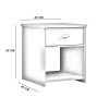 Westbury Farmhouse 1 Drawer Bedside Cabinet - Matt Grey & Light Oak - Image 8