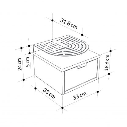 Modern Oslo Nightstand  Bedside Table with Drawer White - Image 2