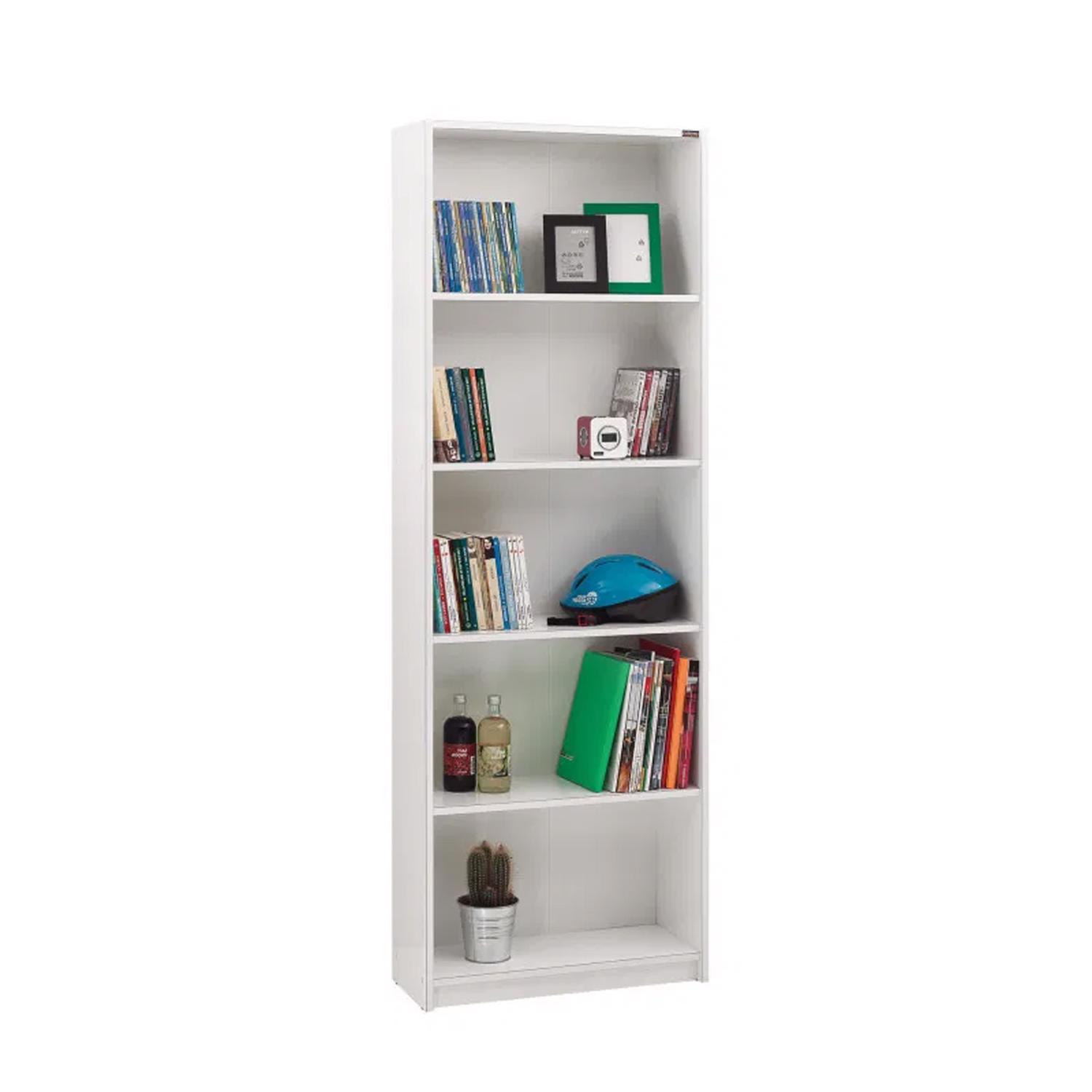 Adore Matt White 5 Tier Bookcase Shelving Unit - Image 8