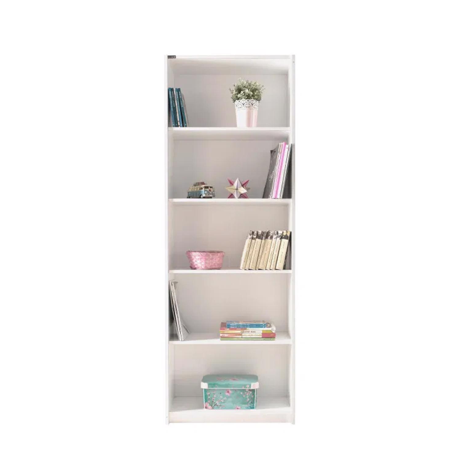 Adore Matt White 5 Tier Bookcase Shelving Unit - Image 7