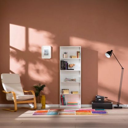 Adore Matt White 5 Tier Bookcase Shelving Unit - Image 3