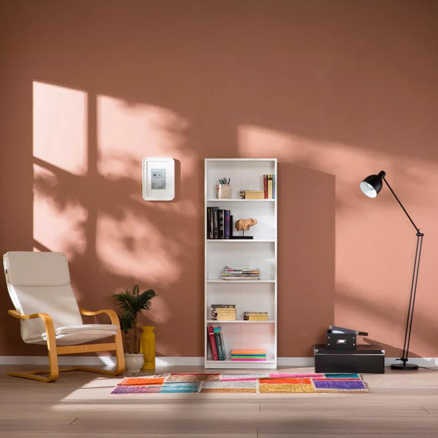 Adore Matt White 5 Tier Bookcase Shelving Unit - Image 3