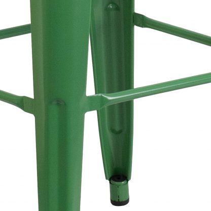 Lily 30" Industrial Style Bar Stool Green - Set of 4 - Modern Metal Bar Height - Image 5