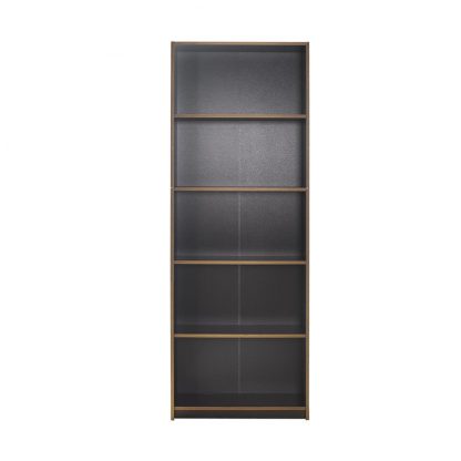 Adore Anthracite Grey Tall 5 Tier Bookcase Shelving Unit - Image 3