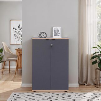 Adore Rio Anthracite Grey Office Filing Cabinet - Lockable Storage