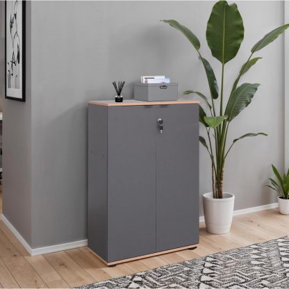 Adore Rio Anthracite Grey Office Filing Cabinet - Lockable Storage - Image 3