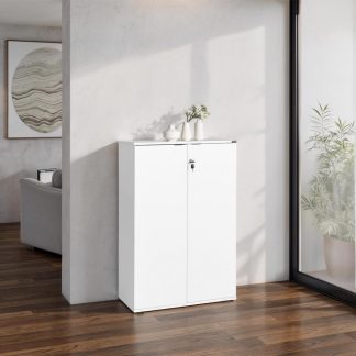 Rio Matt White Office Filing Cabinet - Lockable Storage
