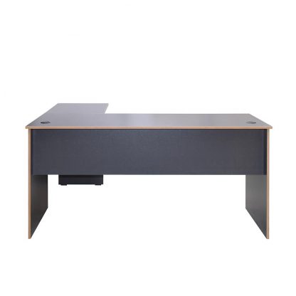 Adore Rio Anthracite Grey Corner Desk with Oak Trim - Large Reversible Office Desk - Image 4