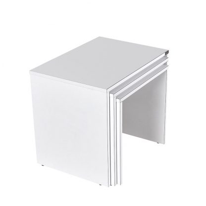 Adore Florida Matt White Nest of 3 Tables - Space-Saving Side Tables - Image 5