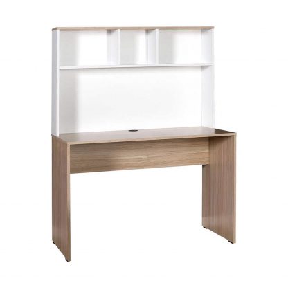 Adore Teen White & Oak Study Desk with Storage Hutch - Image 5