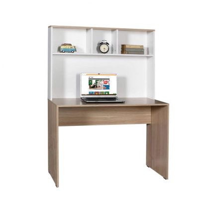 Adore Teen White & Oak Study Desk with Storage Hutch - Image 3