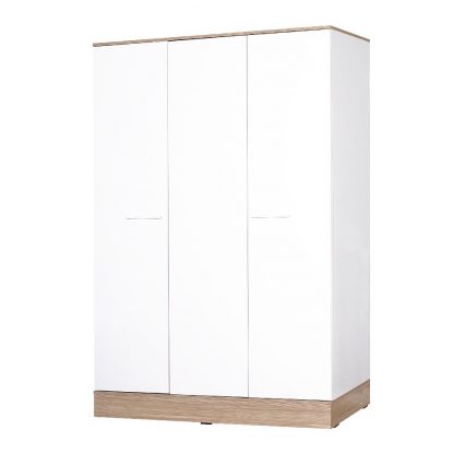 Adore Teen White & Oak 3 Door Wardrobe with Shelves - Image 5