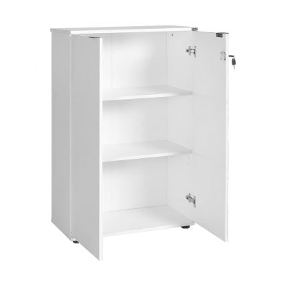 Rio Matt White Office Filing Cabinet - Lockable Storage - Image 3