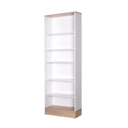 Adore Teen White & Oak 6 Tier Bookcase Shelving Unit - Image 4