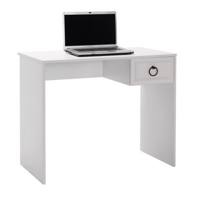 Adore Matt White Laptop Study Desk with 1 Drawer - Image 4