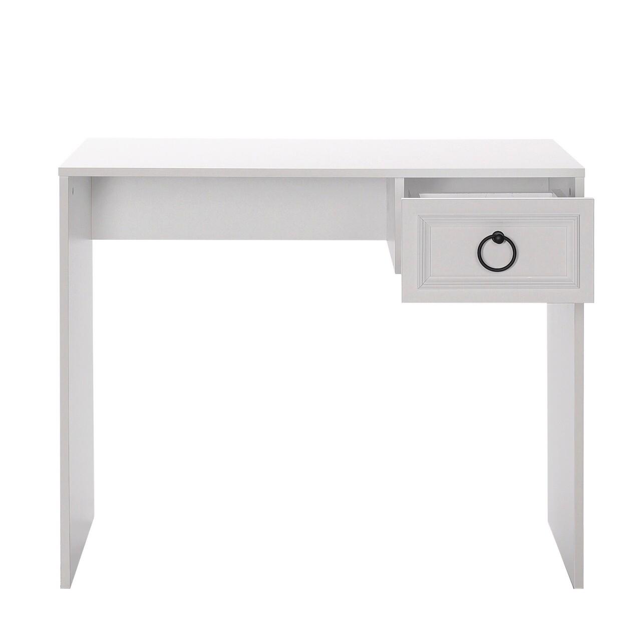 Adore Matt White Laptop Study Desk with 1 Drawer - Image 9