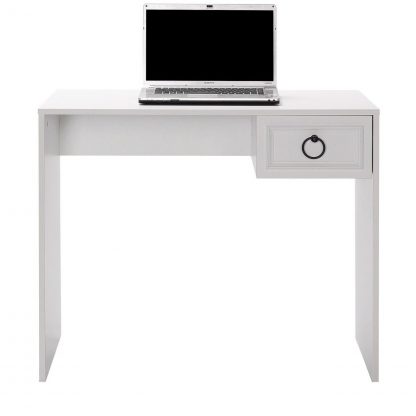 Adore Matt White Laptop Study Desk with 1 Drawer - Image 6