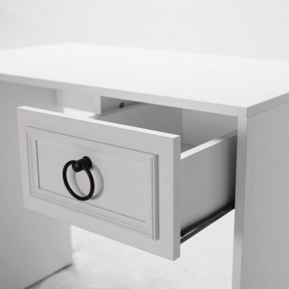 Adore Matt White Laptop Study Desk with 1 Drawer - Image 7