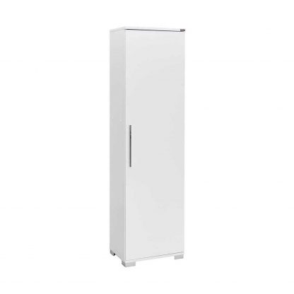 Adore White High Gloss 1 Door Storage Unit with Shelves - Multi-Purpose Cabinet - Image 5